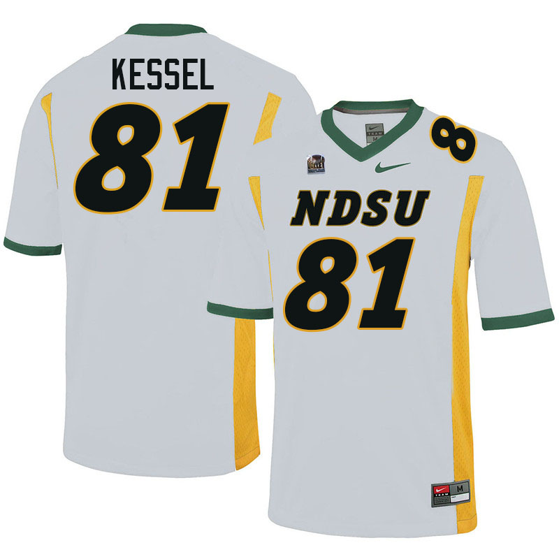 North Dakota State Bison #81 Reis Kessel College Football Jerseys Stitched-White